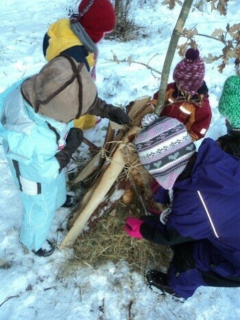 Spurensuche im Winterwald